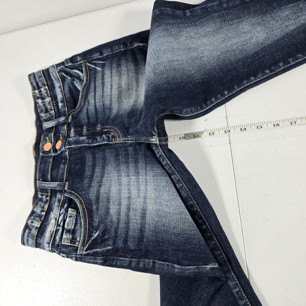 KanCan Signature Mid-Rise Ankle Skinny Jeans Dark Wash Distressed 27 VBK1633A - Picture 4 of 9
